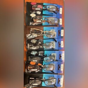 Bundle lot of 8 NEW Designer Reading Glasses Fashion Eyewear Multi Pack 2.75
